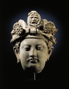Leder af en Bodhisattva fra Gandhara af Indian School