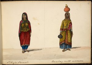 Khoja kvinde; Bombay mælke-sælger af Indian School