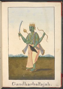 Konge af Gandharvaerne, de himmelske musikere af Indian School