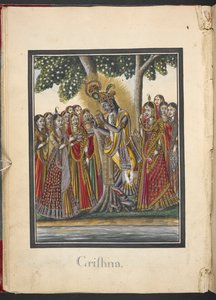Krishna, den ottende inkarnation af Vishnu af Indian School
