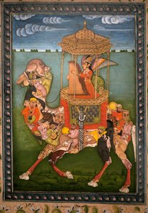 Magisk kamel. Malet miniature, omkring 1750, kunst fra Rajasthan og Pahari (Indien). Koreas Nationalmuseum, Seoul (Sydkorea). af Indian School