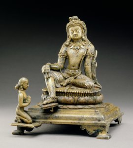 Manjusri, Sirpur kultur, 800 AD (bronze) af Indian School