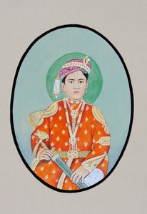 Miniaturemaleri af Maharaja Ganga Singh Bikaner af Indian School