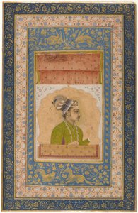 Miniatureportræt af Dara Shikoh, ca. 1640 (gouache på papir monteret på albumblad) af Indian School