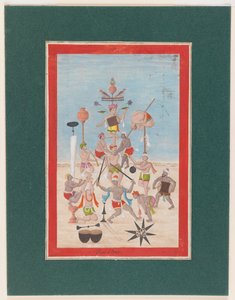 Miniaturemaleri, ca. 1810 (wc på papir) af Indian School