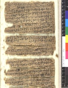 OMS OR 14915 f.5r Fragmenter af birkebark manuskript i Kharoṣṭi af Indian School