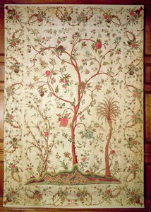 Palampore eller overtræk fra Coromandel Coast, ca. 1770 (chintz) af Indian School