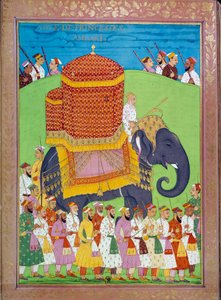 Prinsesse Palanquin på en elefant ved Shah Alem