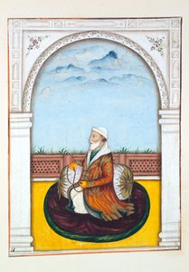 Rajah Dina Nath-Bahadur, fra The Kingdom of the Punjab, its Rulers and Chiefs, bind I, et bind med 27 akvarelstudier af en uidentificeret indisk kunstner, ca. 1840 (wc på papir) af Indian School