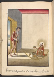 Ravana, dæmonkonge af Lanka af Indian School