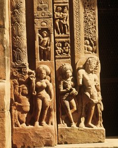Relief fra indgangen til Vishnu-templet, ca. 500 e.Kr af Indian School