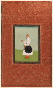 Ruh Allah Khan, 1875-1900 (ugennemsigtigt wc & guld på papir) af Indian School