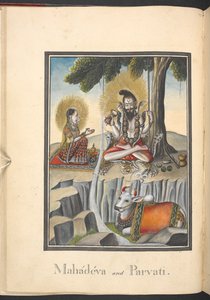 Shiva og Parvati af Indian School
