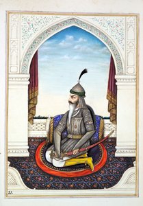 Sirdar Harri Singh, fra The Kingdom of the Punjab, its Rulers and Chiefs, bind I, et bind med 27 akvarelstudier af en uidentificeret indisk kunstner, ca. 1840 (wc på papir) af Indian School