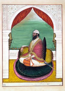 Sirdar Mangal Singh, fra The Kingdom of the Punjab, its Rulers and Chiefs, bind I, et bind på 27 akvarelstudier af en uidentificeret indisk kunstner, ca. 1840 (wc på papir) af Indian School
