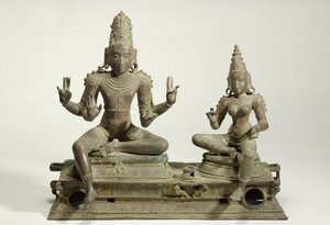 Somaskanda, Chola, Tamil Nadu (bronze) af Indian School