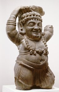 Dværg Yaksa, fra hule 3 i Pitalkhora-hulerne, Maharashtra, 100 f.Kr. (gabbro) af Indian School
