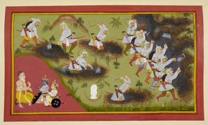 Sagaras 60.000 sønner graver i jorden for at finde offerhesten. af Indian School