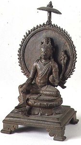 Vishnu, Pallava, Sydindien (bronze) af Indian School