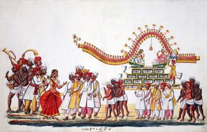 Bryllupsceremoni (wc på papir) (se også 908425-6) af Indian School