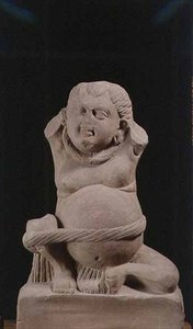 Yaksha, Ahichatra (rød sandsten) af Indian School