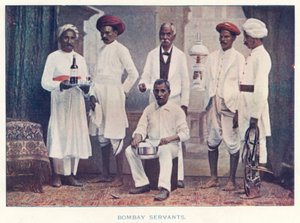 Indiske indfødte: Bombay Servants (farvet foto) af Indian photographer