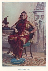 Indiske indfødte: Brahman Lady (farvet foto) af Indian photographer