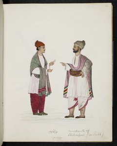 Merchants of Shikarpoor i Sindh (akvarel på papir) af Indo European Indo European