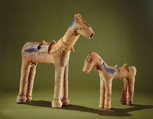 Modelheste, ca. 2000 f.Kr. (lertøj)