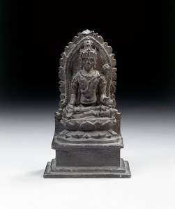 Javanesisk figur af Padmapani, slutningen af det 9. århundrede (bronze)