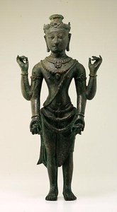 Figur af Vishnu, fra Java (bronze)