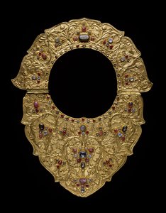 Halskæde, Buleleng Regency, Bali, ca. 1890 (guld, rubiner, safirer og diamanter)