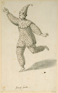 En luftig spiritus (pen og blæk på papir) af Inigo Jones