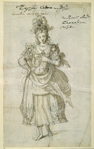 Camilla, ca. 1609 (pen og blæk på papir) af Inigo Jones