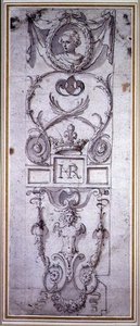Design til et dekorativt panel af Inigo Jones