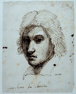 Tegning af Guercino (pen og blæk på papir) af Inigo Jones