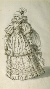 Masquer, ca. 1638 (pen og blæk på papir) af Inigo Jones