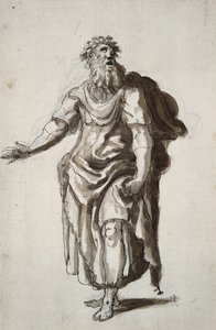 Merlin, ca. 1610 (pen og blæk på papir) af Inigo Jones