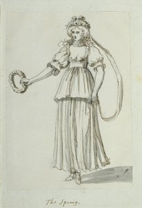 Foråret (pen og blæk på papir) af Inigo Jones
