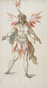Fakkelbærer: en ildsjæl (akvarel på papir) af Inigo Jones