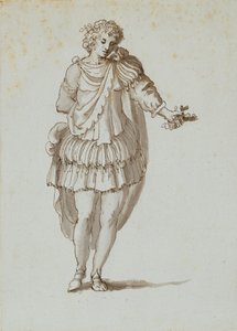 Zephyrus (pen og blæk på papir) af Inigo Jones