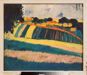 Landskab med en vej (Landskab med en vej) - Maleri af Iosiph Solomonovich Shkolnik (1883-1926), olie på lærred, omkring 1910 - Russisk kunst, 20. århundrede, avantgarde - State A Radishchev Art Museum, Saratov (Rusland) af Iosiph Solomonovich Shkolnik