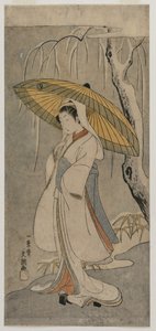 Segawa Kikunojo II as the Heron Maiden from the series Ichimura Theater, 1770. af Ippitsusai Bunchō