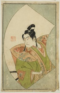 Skuespilleren Ichikawa Haruzo II, fra "A Picture Book of Stage Fans (Ehon butai ogi)"