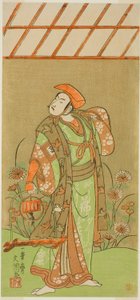Skuespilleren Ichikawa Komazo II som Soga no Juro Sukenari forklædt som en rævefanger i skuespillet Kagami-ga-ike Omokage Soga, opført på Nakamura Theatre i den første måned, 1770 af Ippitsusai Bunchō