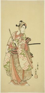 Skuespilleren Sanogawa Ichimatsu II i kostume af en moderigtig ung mand (Wakashu)