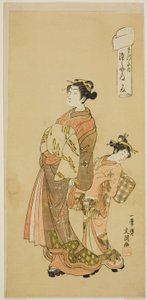 Courtesan Somenosuke fra Matsubaya House, fra serien "Fuji-bumi (foldede kærlighedsbreve)" af Ippitsusai Bunchō