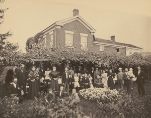 Portræt af en familie, nær Meadville, Pennsylvania,1885-1889 (foto) af Ira E. Hall