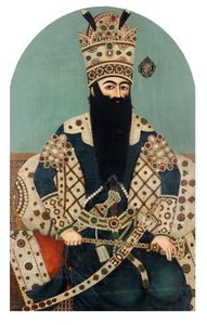Portræt af Af Fateh til Shah af Iran Mihr Ali
