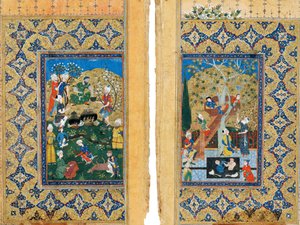 Picnic. Miniature fra Yusuf og Zulaikha Legend of Joseph and Potifar